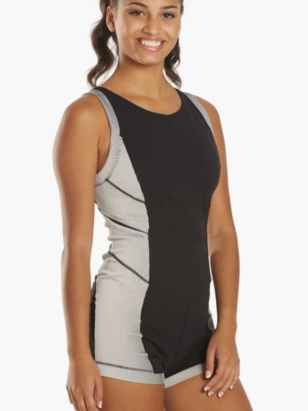 Free People Movement Hardio Cardio Shortsie Romper Black Silver Size XS